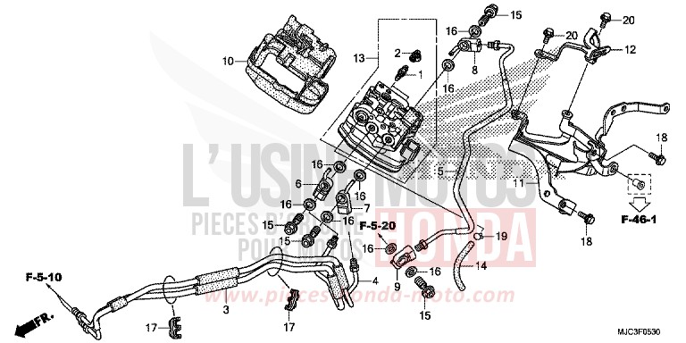 SYSTEME DE SOUPAPES AVANT (CBR600RA) de CBR600RR ABS VIBRANT ORANGE (YR250) 2013